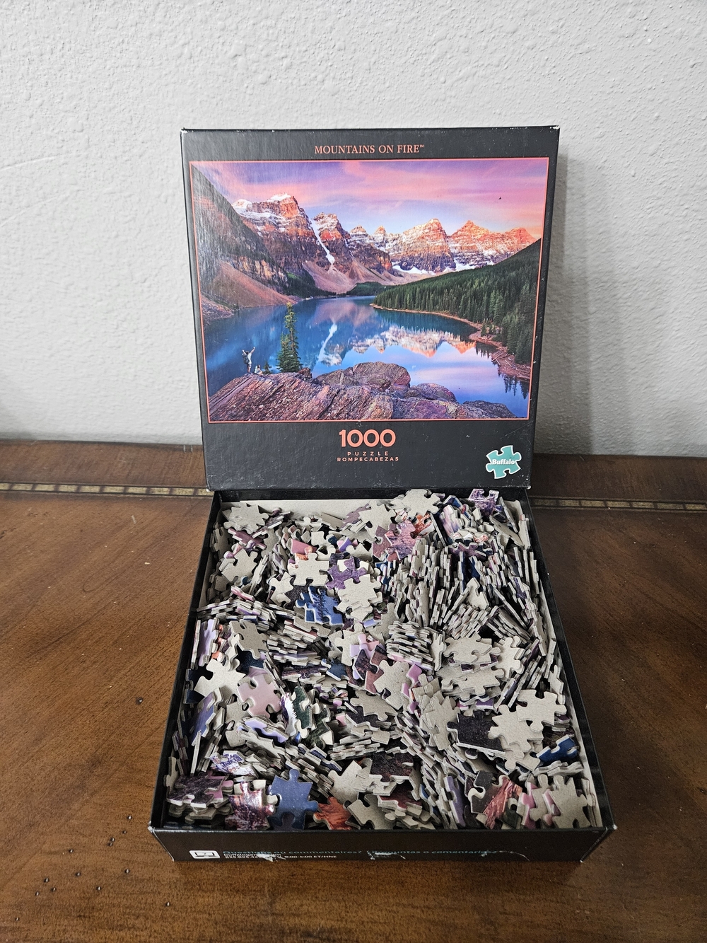 Buffalo 1000-Piece Jigsaw Puzzle - Mountains on Fire (Black) photo 3
