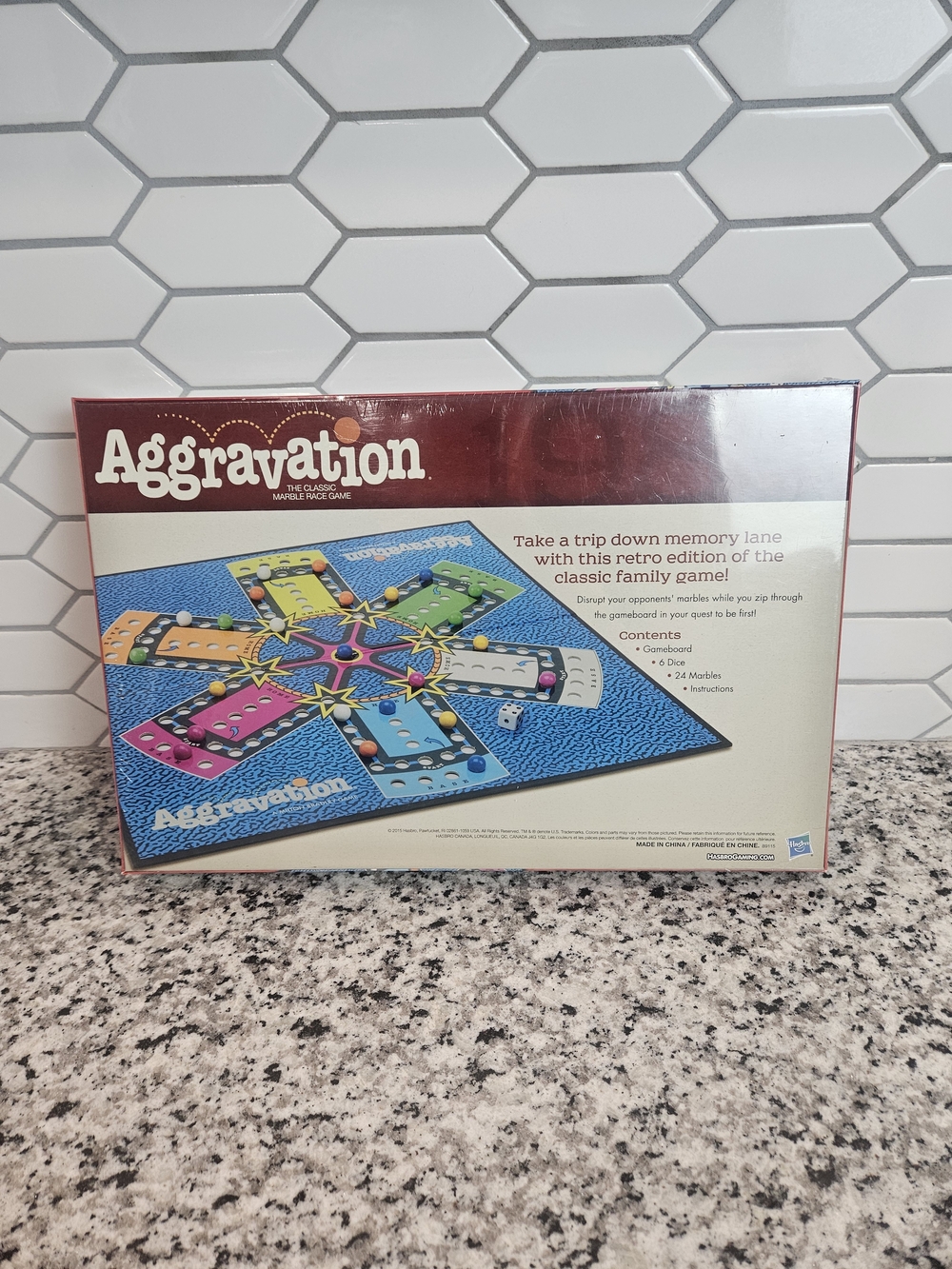 Hasbro Aggravation Board Game - Red Box with Multicolor Board photo 2