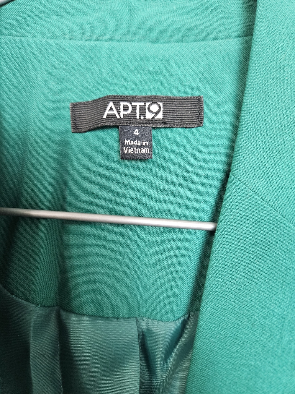 Apt. 9 Women's Green Single-Button Notch Lapel Blazer photo 2