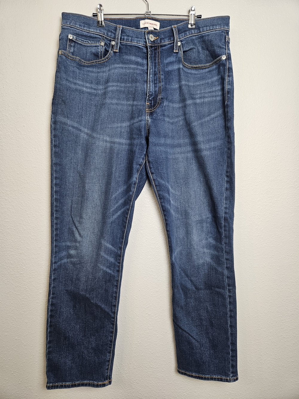 Lucky Brand Men's Slim Straight Jeans in Dark Blue Wash
