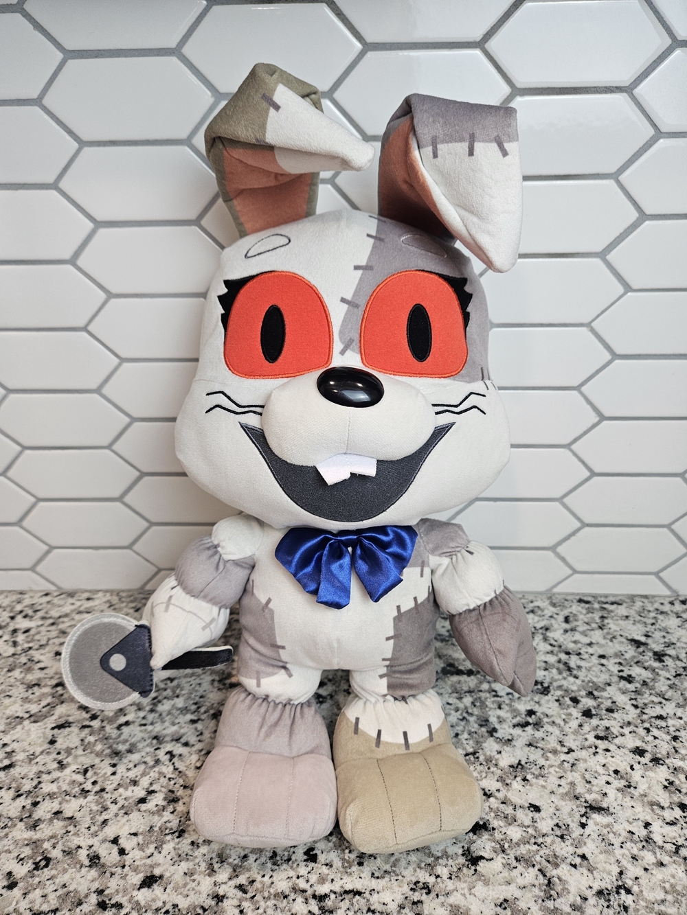 Funko Five Nights at Freddys Plush Bunny with Red Eyes and Blue Bow -Patchwork