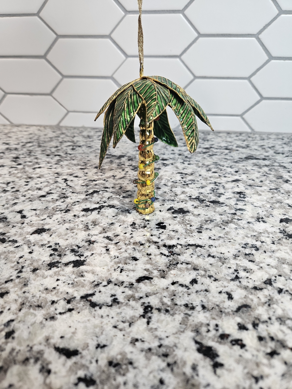 Cloisonne Palm Tree Hanging Ornament