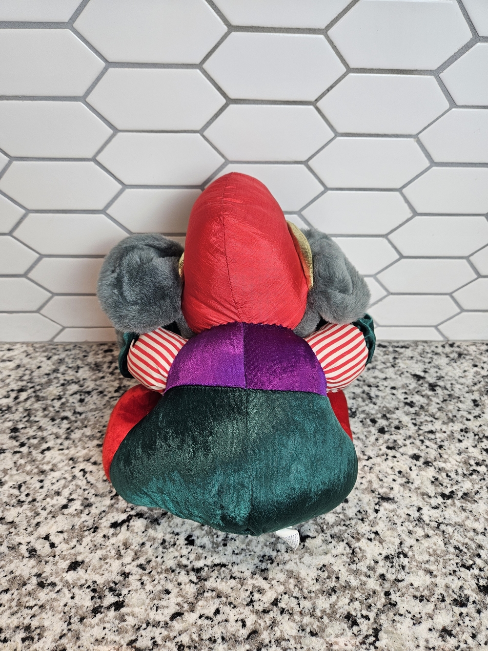 Vintage Christmas Elf Mouse Stuffed Plush photo 3