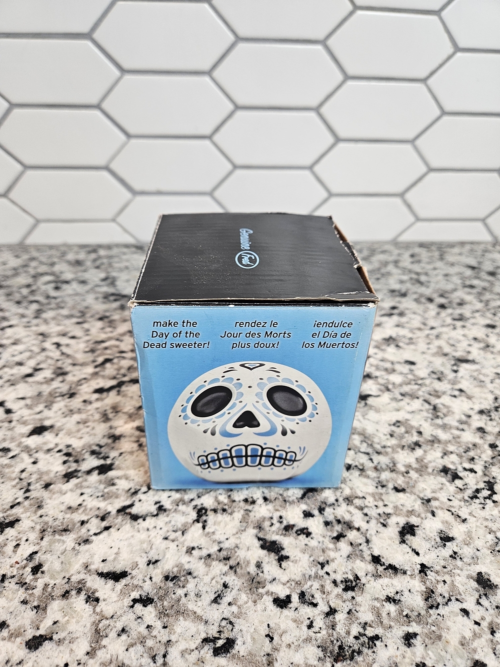 Fred White and Light Blue Sweet Spirits Sugar Skull Decorative Sugar Shaker photo 4