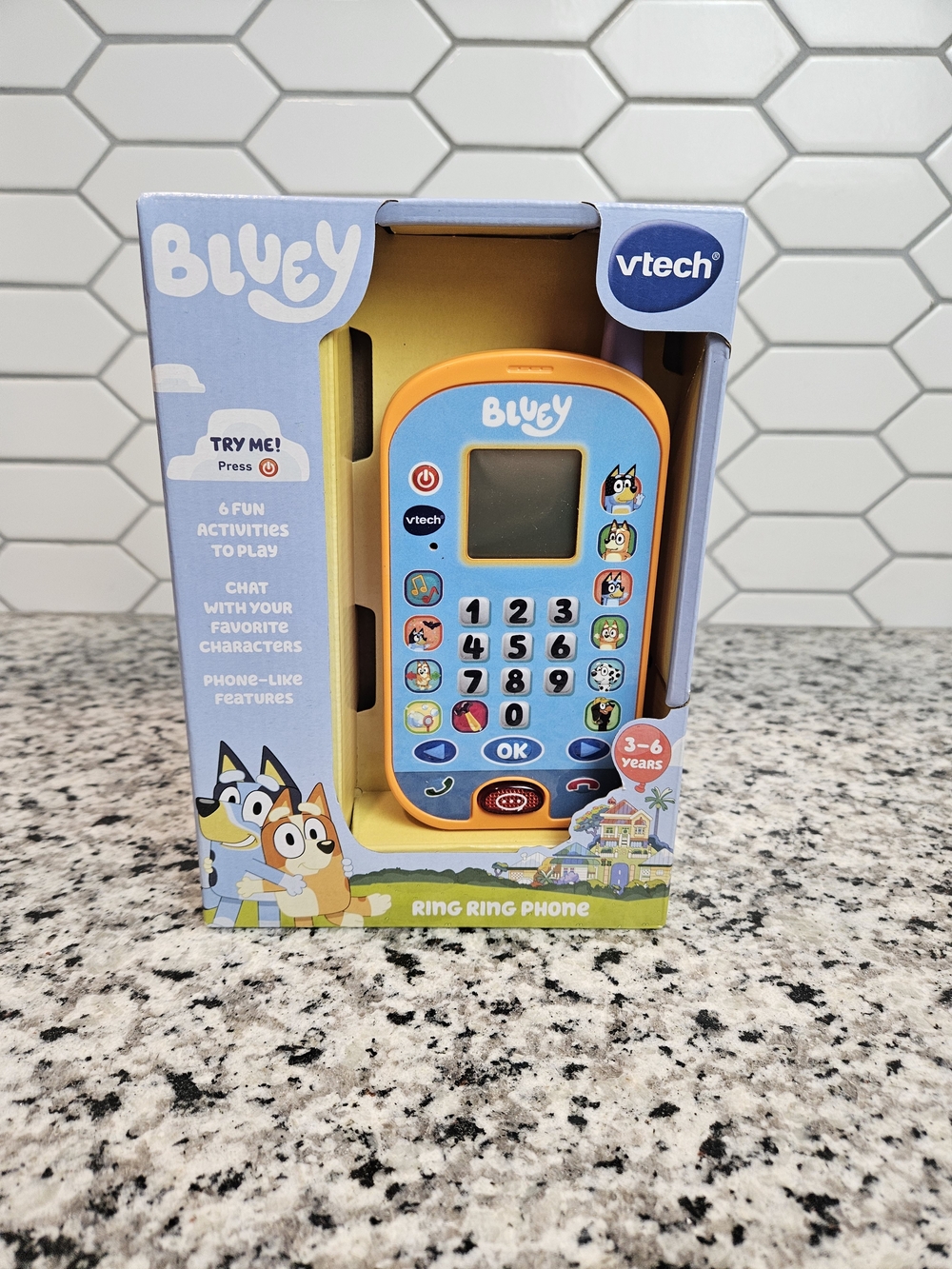 Bluey Ring Ring Phone - Orange & Blue Toy Phone