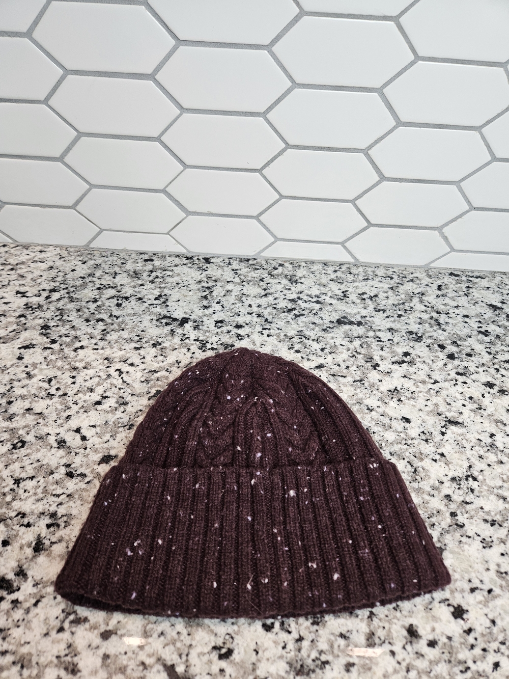 Carhartt Maroon Speckled Ribbed Cuff Beanie photo 3
