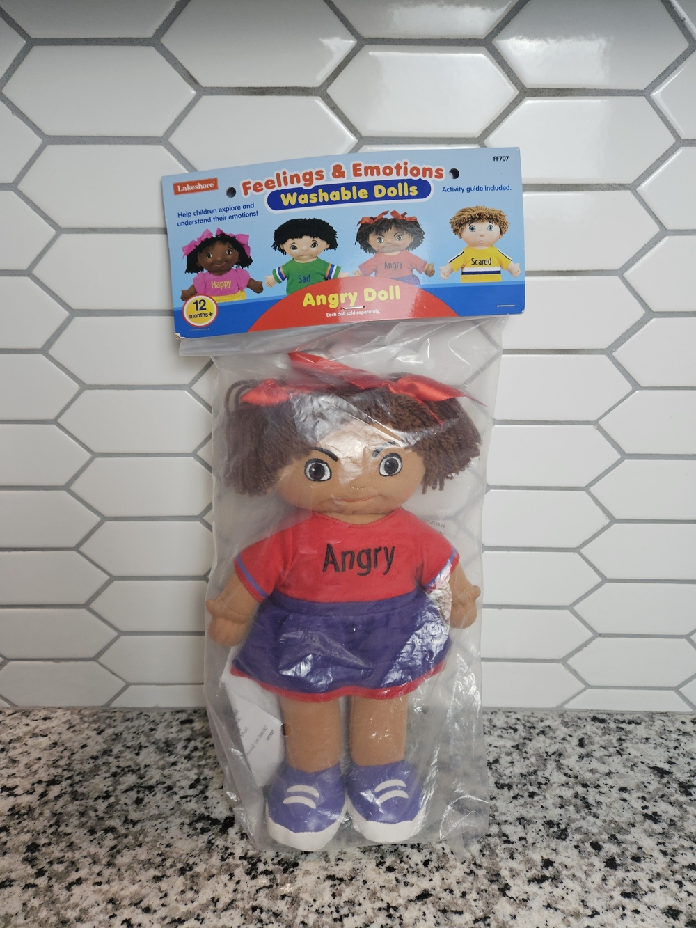 Lakeshore Feelings & Emotions Angry Doll - Red Shirt, Purple Skirt