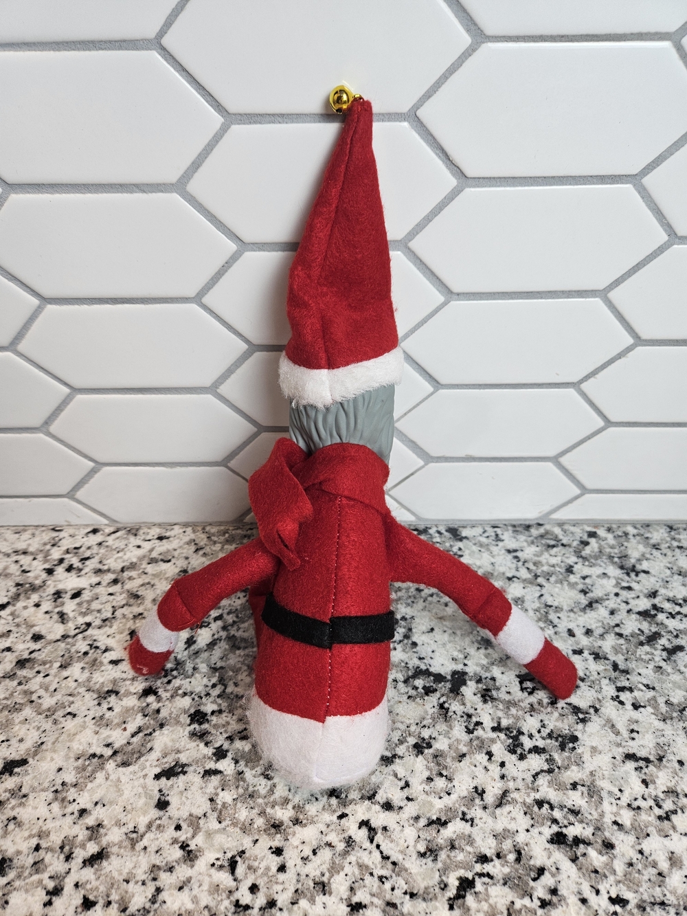 Vintage Style Santa Elf Figurine in Red and White Holiday Décor photo 3