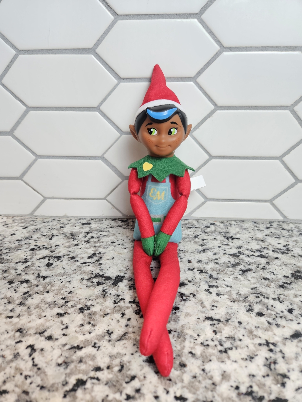 Christmas Elf Plush Doll in Red, Green & Blue