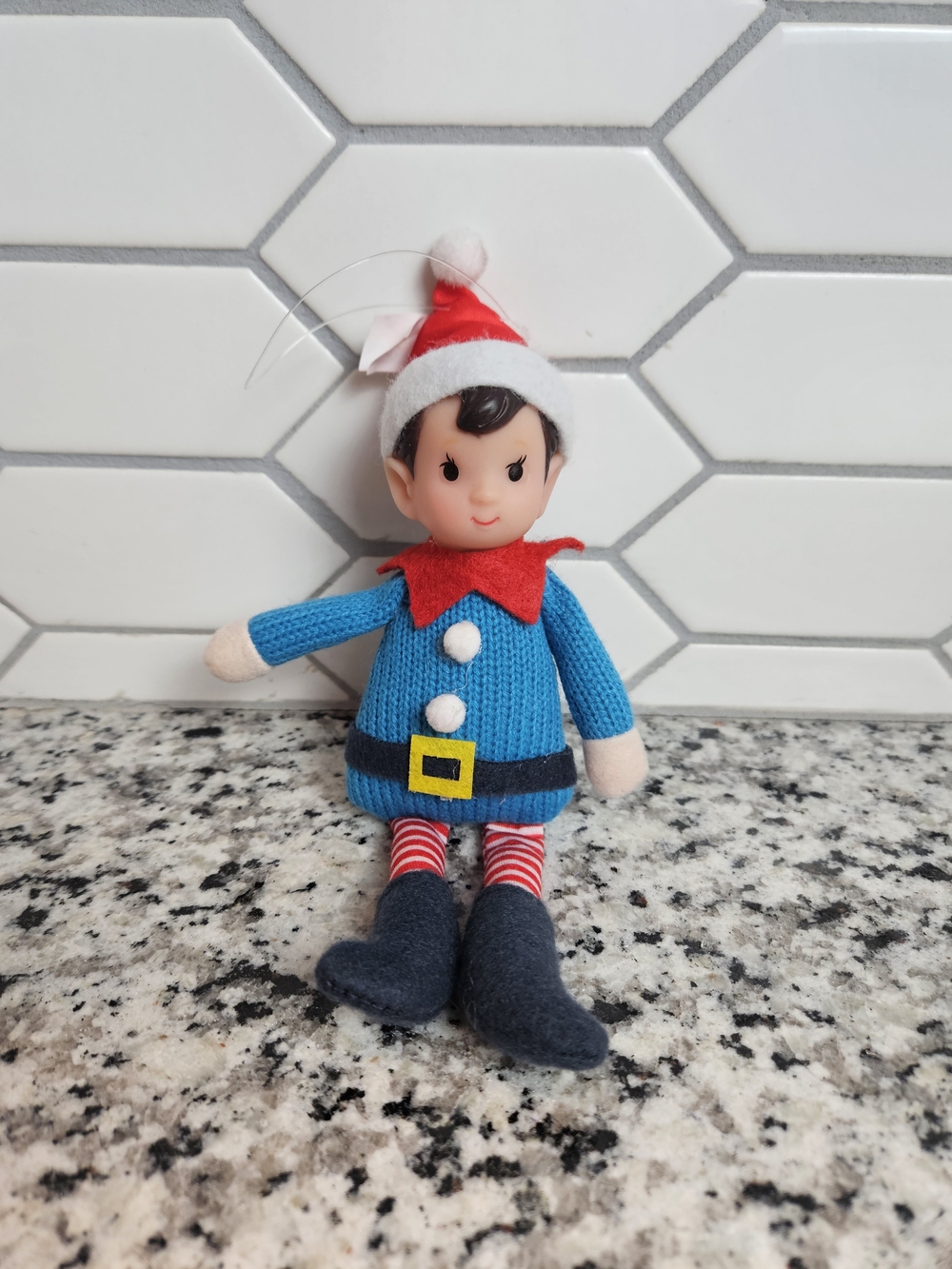 Holiday Elf Plush Figure Ornament - Festive Decor