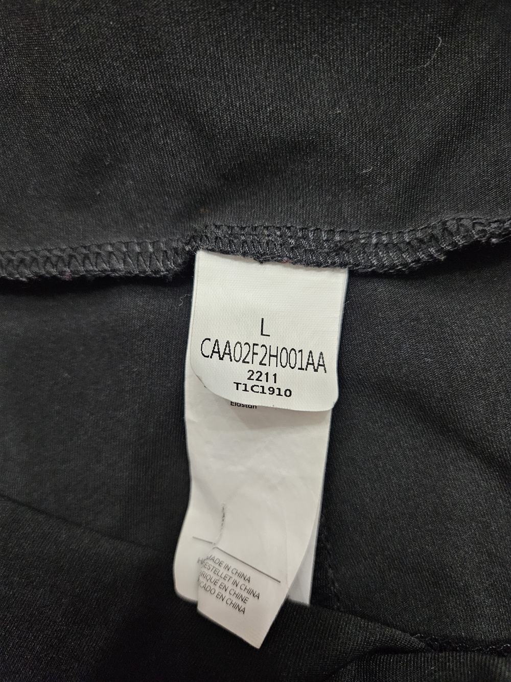 Women's Black Faux Leather Leggings Size L photo 3