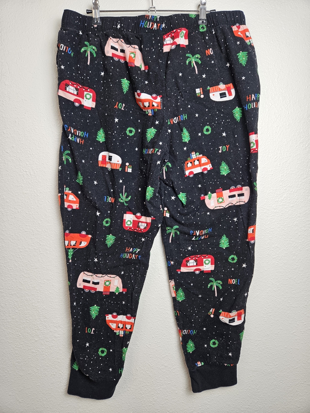 Old Navy Black Holiday Camper Print Women's Pajama Pants Large photo 2