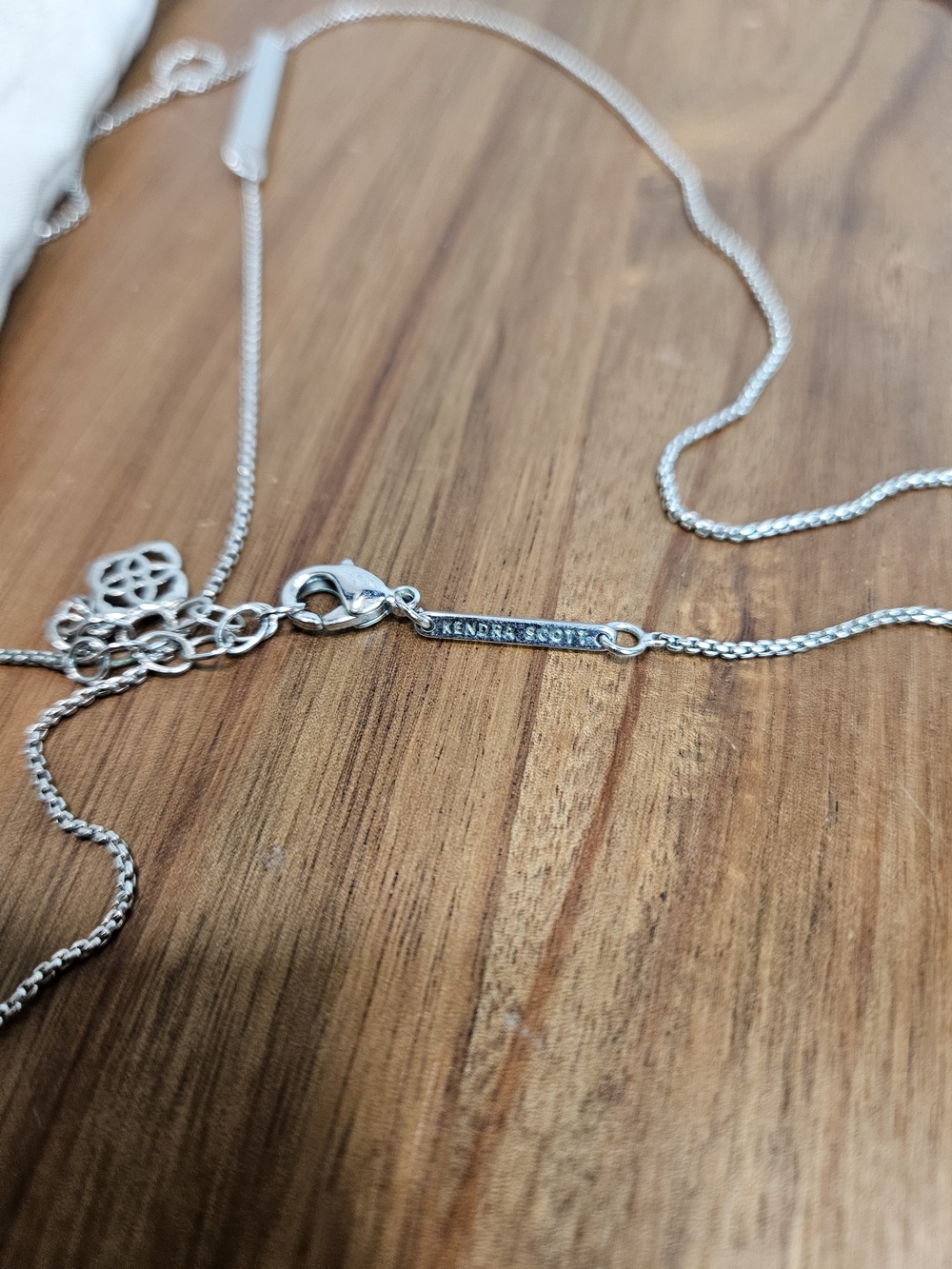 Kendra Scott Silver Tone Bar Lariat Necklace - Simple Modern Layering Piece photo 4